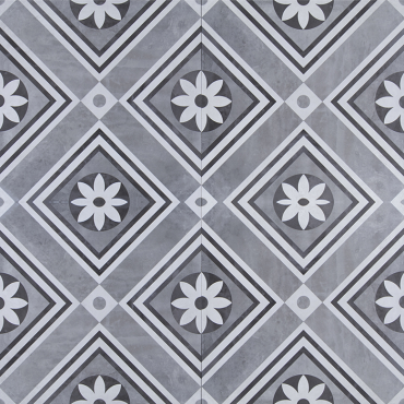 GeoCeramica® 60x60x4 cm Concreet Flower dec