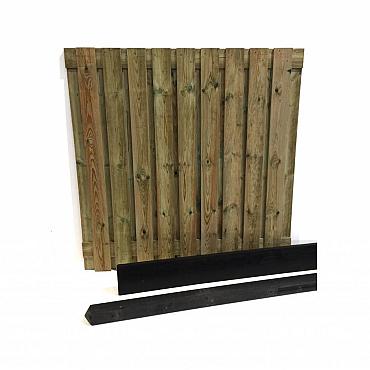 Tussenpaal antraciet glad met diamantkop 10x10x280 cm