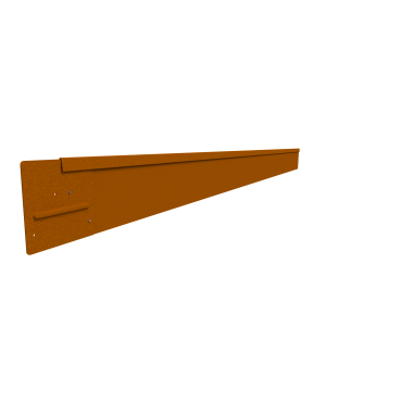 Rigidline 150 mm, Lengte 220 cm Weervast Corten incl. 3 platte grondpennen en verbindingsplaat