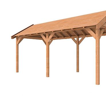 Douglasvision DHZ zadeldak 600 x 300 cm, onbehandeld.
