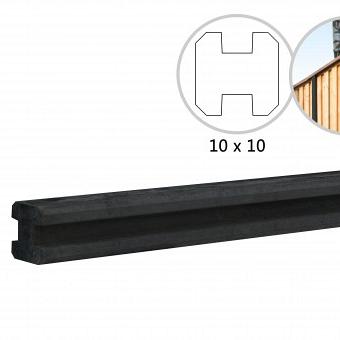 Berton©-E-sleufpaal Vecht antraciet 10 x 10 x 270 cm tussenmodel