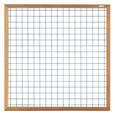 Hardhout Draadscherm Recht in Kader 180x180cm maas 10x10cm
