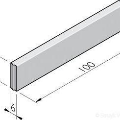 Opsluitband 6x20x100cm zwart