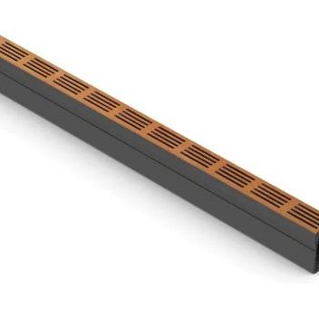 Slim Line Corten 100cm incl design rooster / special drain