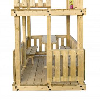 Picknickset vuren t.b.v. speeltoestel Orang-Oetan, groen geïmpregneerd.
