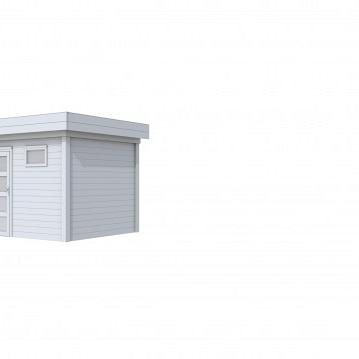 Vuren Topvision Bonte Kraai, 300 x 250 cm, lichtgrijs gespoten.