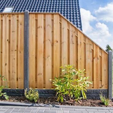 Tuinscherm Enschede Recht 21 planks (19+2/ Privacy) verloop 180>90x180cm