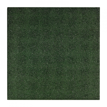 Rubbertegel groen 50x50x2,5cm/ valhoogte 0.8m