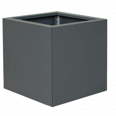 Bloembak vlak - ANTRACIET 60x60x60 - PDC - RAL 7016 fijnstructuur