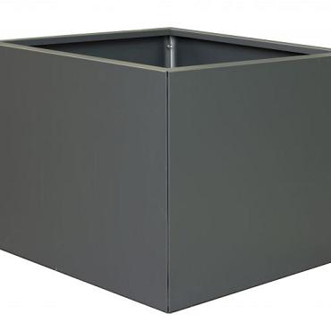 Bloembak vlak - ANTRACIET 90x90x60 - PDC - RAL 7016 fijnstructuur