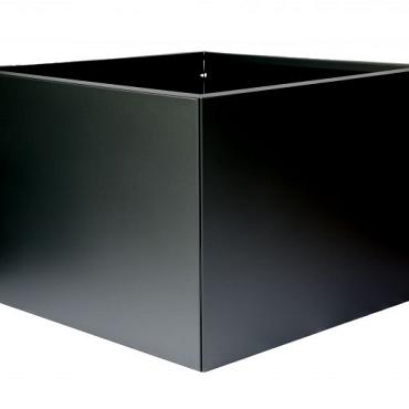 Bloembak vlak - GRAFIET ZWART 90x90x60 - PCD - RAL 7021 fijnstructuur