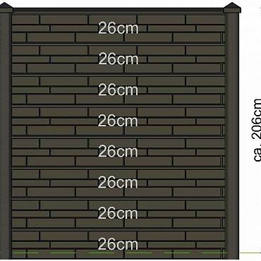 Sleufpaal Eindmodel Antraciet Gecoat 11.5x11.5x272cm