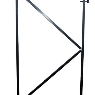 Poortframe 2 verstelbare ophangpunten Zwart gecoat H155xB100