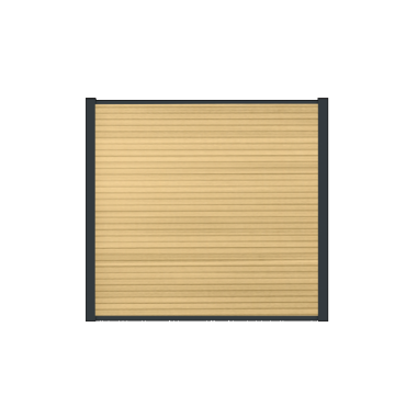 Boston Modern Scherm Compleet Ral9005 Horizontaal Cedar
