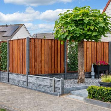 Tuinscherm Hardhout Dronten 180x180 cm (21-planks)