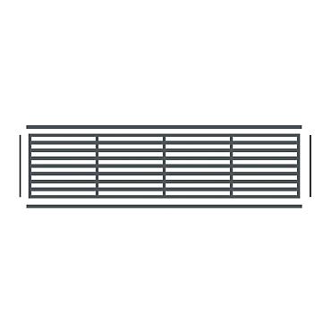 Boston Decopaneel Paxos horizontaal 45x175 cm dikte 2 mm RAL7016 (1008)