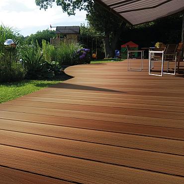 Prestigedeck Teak 2.3x13.8x500 cm ronde kamer