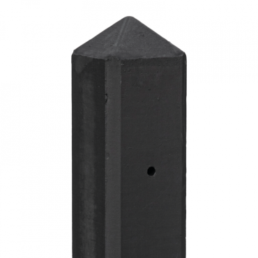 Hoekpaal antraciet GECOAT glad met diamantkop 10x10x190 cm