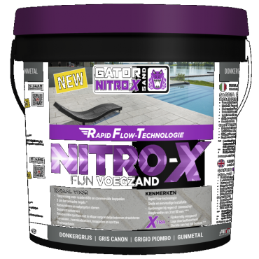 MBI Gator Nitro X Fijn 12,5 kg Donkergrijs/ Gunmetal