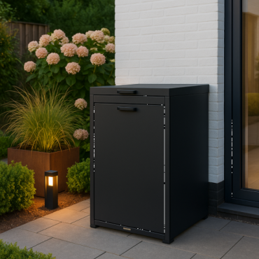 Kliko ombouw 240 Liter - 4 stuks GRAFIET ZWART met klep