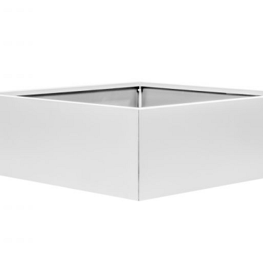 Bloembak vlak - WIT 120x120x40