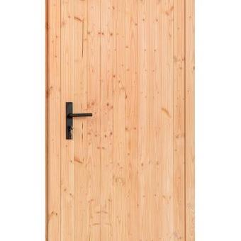 Douglas enkele dichte deur B1000xH2050mm buitenmaat, rechtsdraaiend, zwart beslag