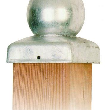 Paal-ornament bol verzinkt 71x71 MM (21128282) 25 stuks