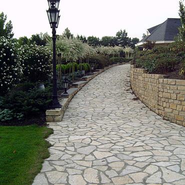 Flagstones Bourgogne geel 2-4cm dik (ca. 70 kg per m²)