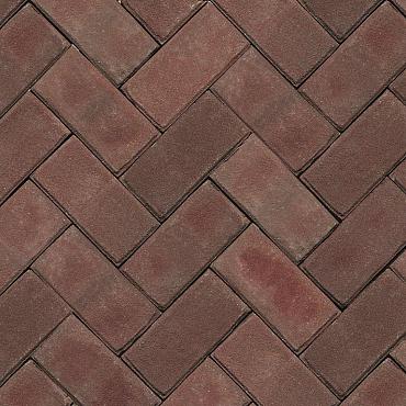 Gebakken Keiformaat rood/ paars 20x10x7 cm