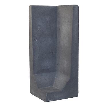 L-Hoeksteen Zwart/ Antraciet 100x50x40cm
