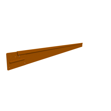 Rigidline 100 mm, Lengte 220 cm Weervast Corten incl. 3 platte grondpennen en verbindingsplaat