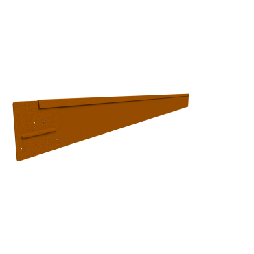 Rigidline 150 mm, Lengte 220 cm Weervast Corten incl. 3 platte grondpennen en verbindingsplaat