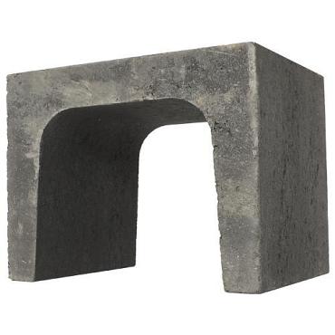 U-element 40x40x50 cm Antraciet/ Zwart