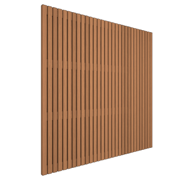 Thermovision Ayous geschaafd latten scherm, recht horizontaal/verticaal, 180x180 cm.