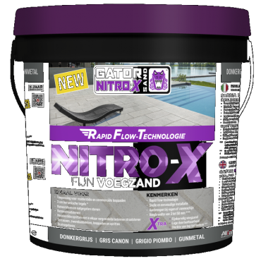MBI Gator Nitro X Fijn 12,5 kg Donkergrijs/ Gunmetal