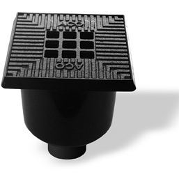 Easydrain putje 20x20 cm met gietijzerdeksel afvoer 75 mm