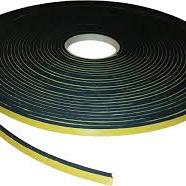 Epdm afstandband 5x10mm polymeer. 1 rol=20 mtr - Voor toepassing tussen Alu-onderconstructie en de terrasdelen. Verhindert het verschuiven van de terrasdelen.