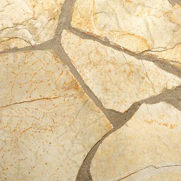 Flagstones Bourgogne geel 2-4cm dik (ca. 70 kg per m²)