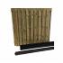 Tussenpaal antraciet glad met diamantkop 10x10x280 cm