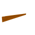 Rigidline 100 mm, Lengte 220 cm Weervast Corten incl. 3 platte grondpennen en verbindingsplaat