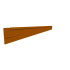 Rigidline 150 mm, Lengte 220 cm Weervast Corten incl. 3 platte grondpennen en verbindingsplaat