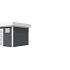 Vuren Topvision Kievit, 400 x 300 cm, wanden antraciet en basis wit.