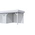 Vuren Topvision Kuifmees, 250 x 250 en luifel 300 cm, lichtgrijs gespoten.