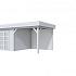 Vuren Topvision Bosuil, 300 x 300 en luifel 300 cm, lichtgrijs gespoten.