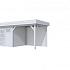 Vuren Topvision Kuifmees, 250 x 250 en luifel 300 cm, lichtgrijs gespoten.