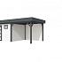 Vuren Topvision Tapuit, 300 x 300 en luifel 300 cm, wanden wit en basis antraciet.