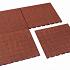 Rubbertegel rood 50x50x2,5cm/ valhoogte 0.8m