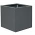 Bloembak vlak - ANTRACIET 60x60x60 - PDC - RAL 7016 fijnstructuur