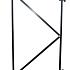 Poortframe 2 verstelbare ophangpunten Zwart gecoat H155xB100