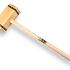 Houten sleg ATLAS recht, gelamineerd Essenhout, met ovale ATLAS steel 100 cm